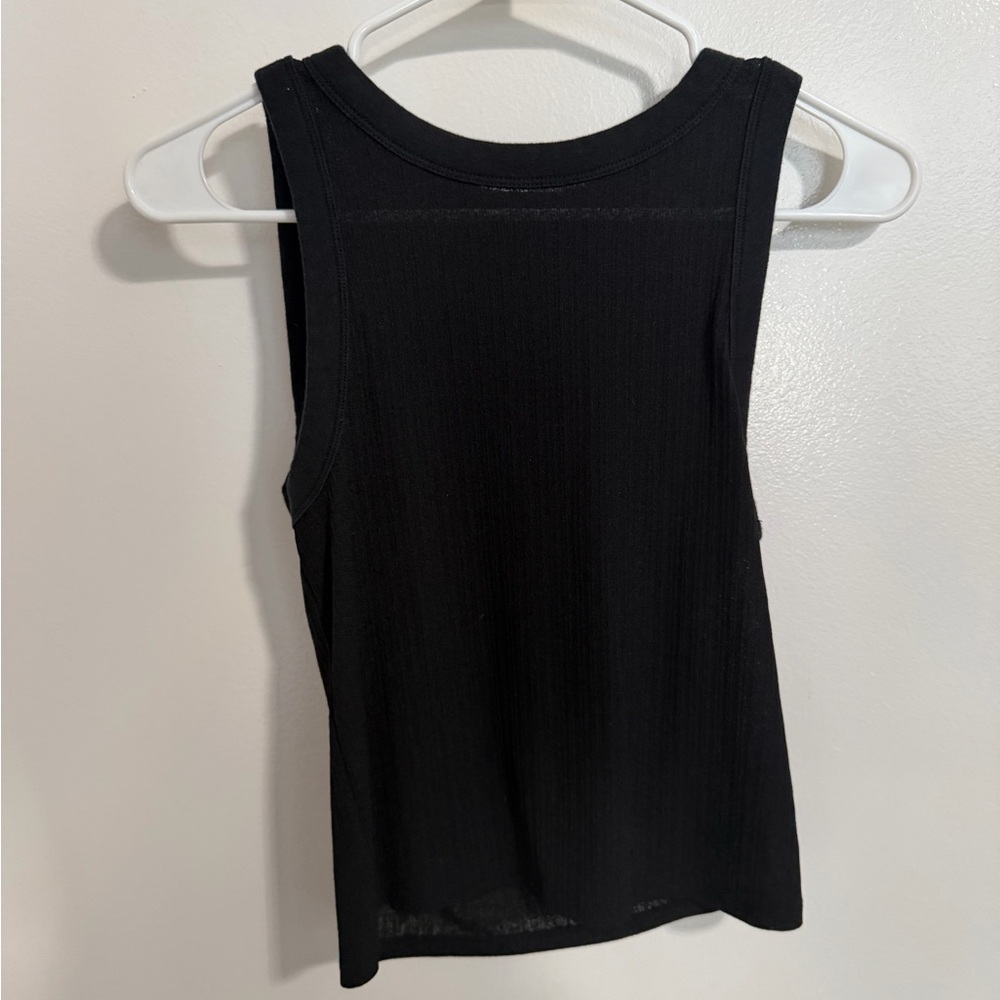 Forever 21 Black Ribbed Tank Top